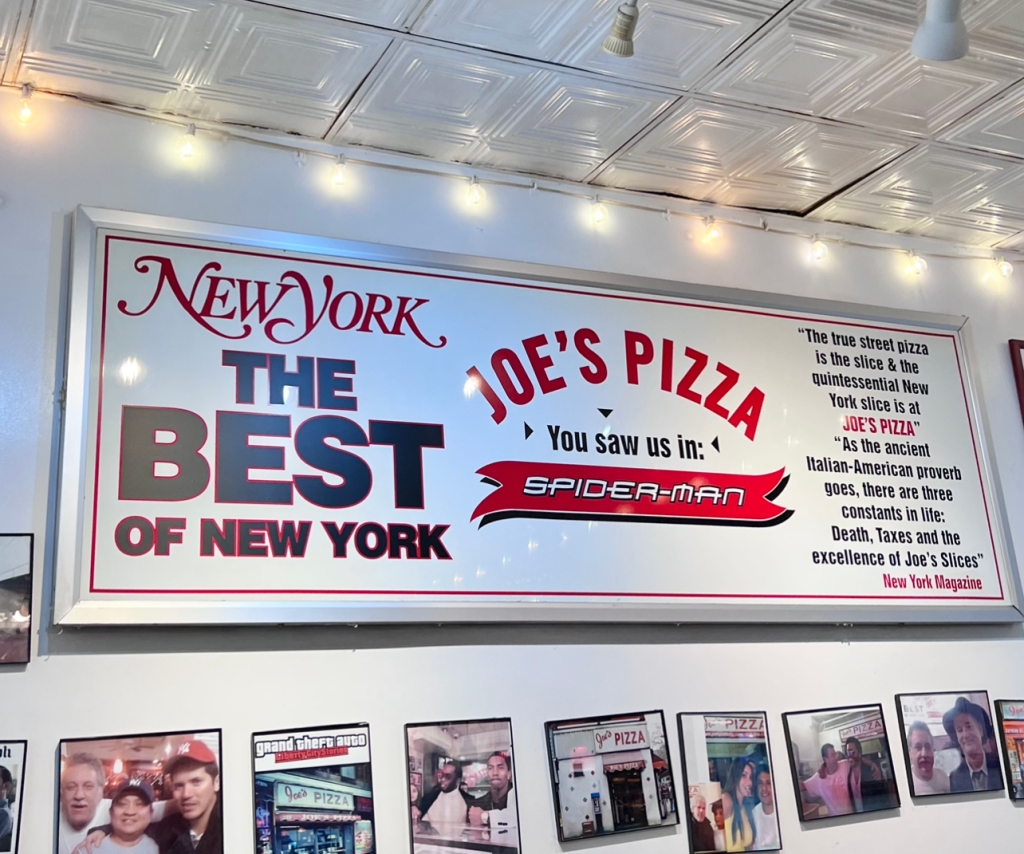 nyc new york city travel itinerary joe's pizza food foodie